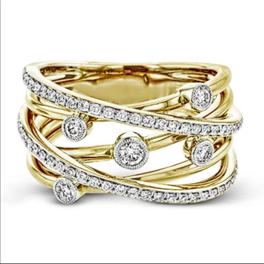 New Women’s Stackable Yellow Gold Diamond Ring